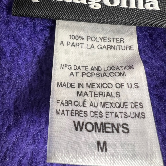 Patagonia Re-Tool Women's Fleece Vest Purple Size Medium Sleeveless Full Zip - Picture 8 of 8